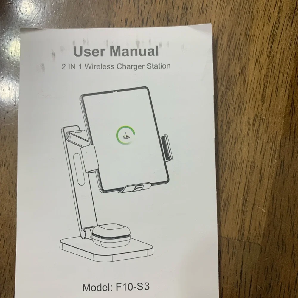 DEARHOT 2-in-1 Wireless Charging Stand Holder
